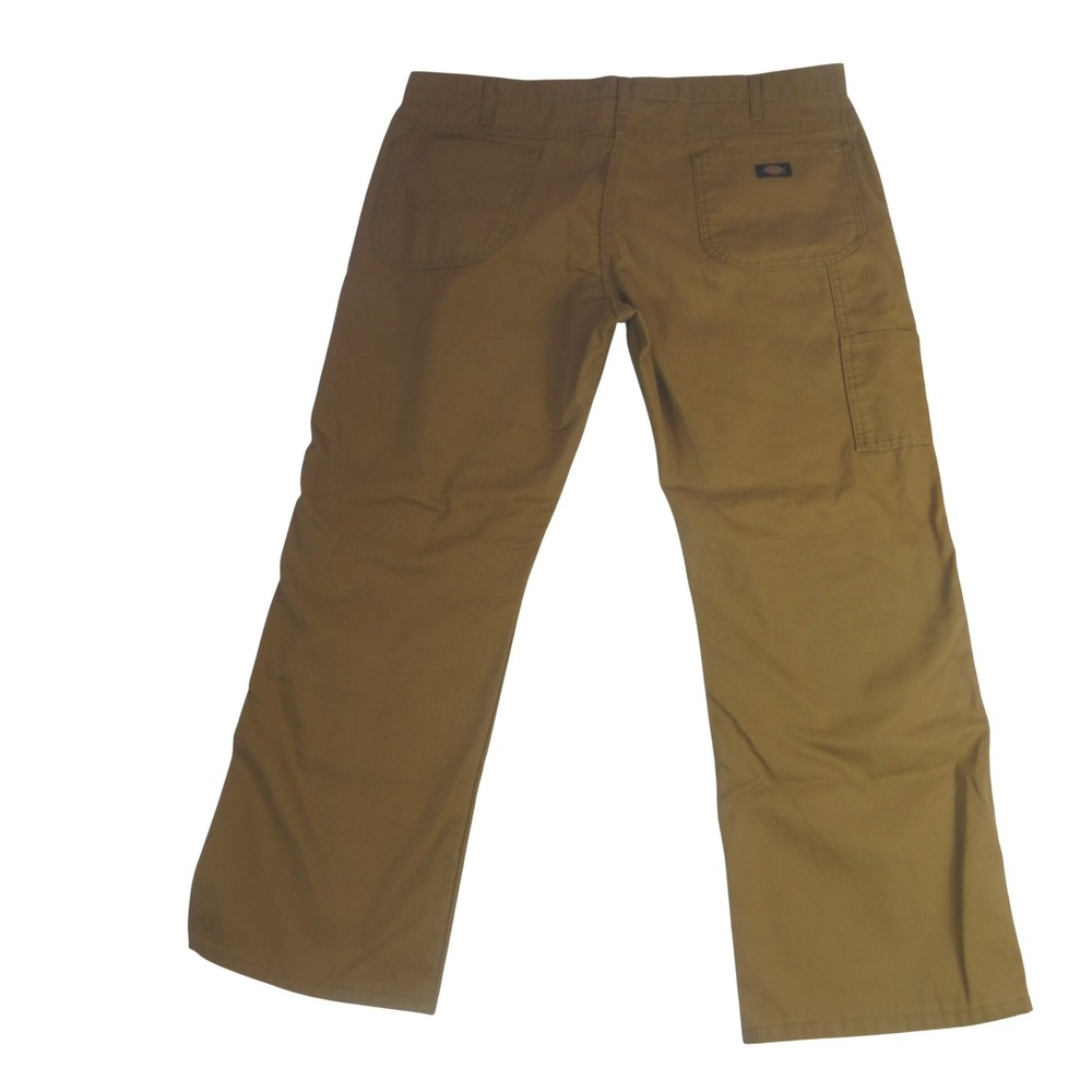 Dickies Mens Brown Canvas Carpenter Pants Utility‎ Workwear 40x30 LU239RBD